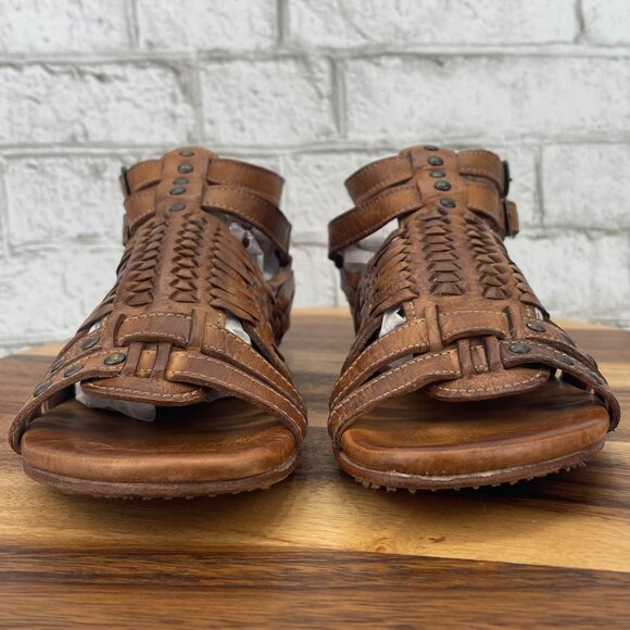 Bed Stu Claire III Gladiator BOHO Womens 8.5 Huarache Brown Leather Sandals - Picture 8 of 15